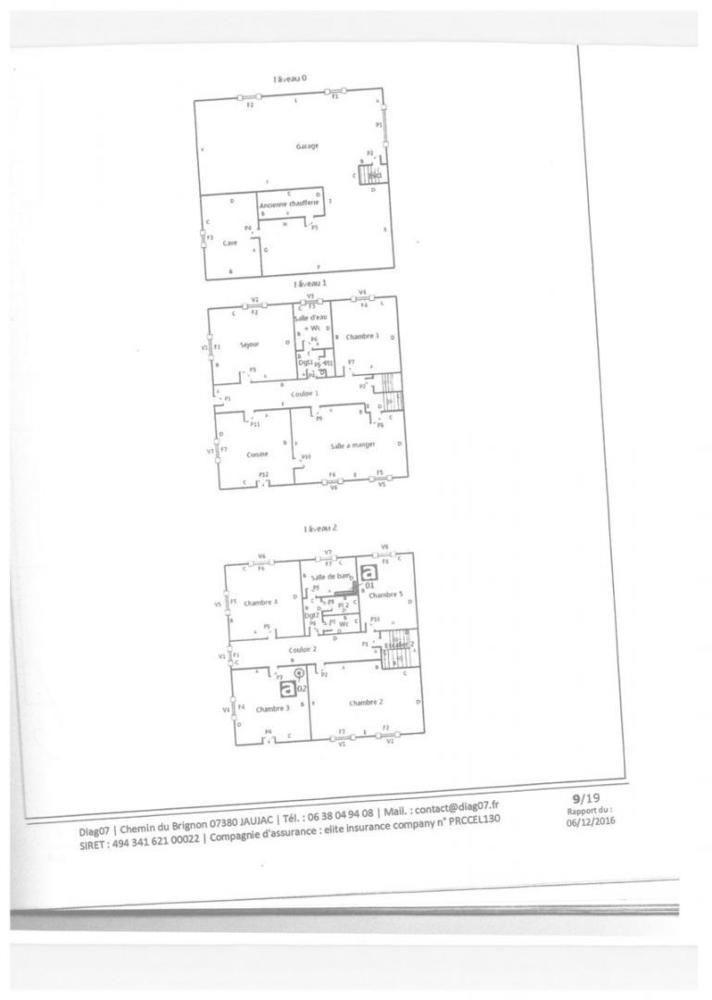 Plan du gîte du Sédassier